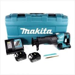 Makita DJR 360 RFK Scie Récipro Sans Fil 2x 18 V Avec Boîtier + 2x Batteries BL 1830 3,0 Ah + Chargeur -Scie électrique portative Soldes 10344106 3