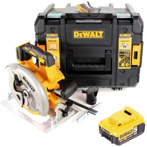 Dewalt DCS 570 18 V Brushless Scie Circulaire Sans Fil Avec Boîtier TSTAK + 1x 5,0 Ah Batterie - Sans Chargeur 3 Dewalt DCS 570 18 V Brushless Scie Circulaire Sans Fil Avec Boîtier TSTAK + 1x 5,0 Ah Batterie - Sans Chargeur – Image 3