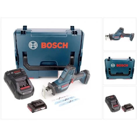 Bosch GSA 18 V-LI C Professional Scie Sabre Sans Fil Avec Boîtier L-Boxx + 1x Batterie GBA 2 Ah + Chargeur GAL 1880 1 Bosch GSA 18 V-LI C Professional Scie Sabre Sans Fil Avec Boîtier L-Boxx + 1x Batterie GBA 2 Ah + Chargeur GAL 1880