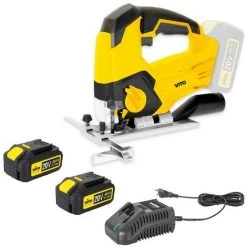 VITO PRO-POWER Scie Sauteuse Sans Fil 20V VITOPOWER + 2 Batteries 4.0 Ah + Chargeur Rapide
