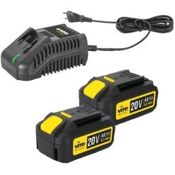 VITO PRO-POWER Scie Sauteuse Sans Fil 20V VITOPOWER + 2 Batteries 4.0 Ah + Chargeur Rapide -Scie électrique portative Soldes 10733350 3