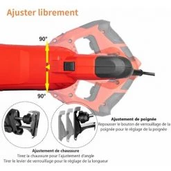 Scie Sabre 850W TEENO,2 Lames Fournies - Rouge -Scie électrique portative Soldes 10817272 4