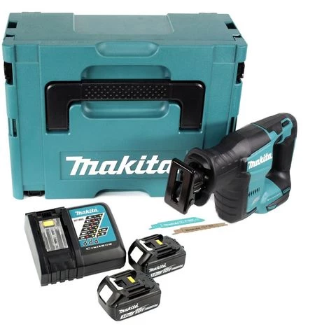 Makita DJR 188 RFJ 18 V Brushless Li-ion Scie Récipro Sans Fil Avec Coffret De Transport Makpac + 2x Batteries Makita BL 1830 3,0 Ah / 3000 MAh + Chargeur Makita DC 18 RC 2 Makita DJR 188 RFJ 18 V Brushless Li-ion Scie Récipro Sans Fil Avec Coffret De Transport Makpac + 2x Batteries Makita BL 1830 3,0 Ah / 3000 MAh + Chargeur Makita DC 18 RC – Image 2