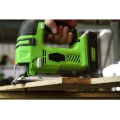 Scie Sauteuse Sans Fil Greenworks 24v Avec Batterie Et Chargeur -Scie électrique portative Soldes 11228746 4