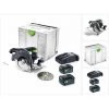 Festool HKC 55 Li EBI-Plus-SCA 18 V Scie Circulaire à Capot Basculant Sans Fil + Coffret Systainer + 2x Batteries 5,2 Ah + Chargeur ( 575675 )