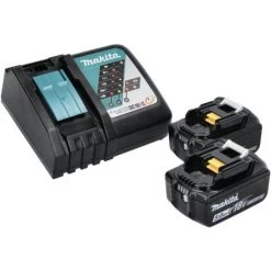 Makita DSS 611 RTJ 18V Li-ion Scie Circulaire Sans Fil 165mm + Boîtier Makpac + 2x Batteries BL1850 5,0 Ah + Chargeur DC 18 RC -Scie électrique portative Soldes 11509084 5