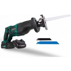 VONROC Scie Sabre Sans Fil VPower 20V. 1 Batterie 2.0Ah, Chargeur Rapide, Lames De Scie Inclus