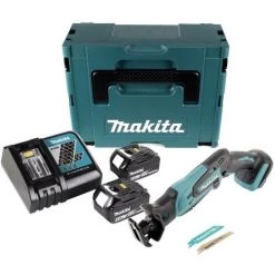 Makita DJR 183 RTJ 18V Li-ion Scie Recipro Sans Fil + Coffret Makpac + 2x Batteries 5,0 Ah + Chargeur 8 Makita DJR 183 RTJ 18V Li-ion Scie Recipro Sans Fil + Coffret Makpac + 2x Batteries 5,0 Ah + Chargeur -Scie électrique portative Soldes 12825763 4