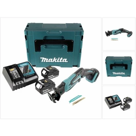 Makita DJR 183 RTJ 18V Li-ion Scie Recipro Sans Fil + Coffret Makpac + 2x Batteries 5,0 Ah + Chargeur 5 Makita DJR 183 RTJ 18V Li-ion Scie Recipro Sans Fil + Coffret Makpac + 2x Batteries 5,0 Ah + Chargeur – Image 5