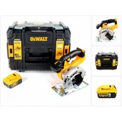 Dewalt DCS 373 Scie Circulaire Sans Fil Métal 18V Li-Ion + Coffret De Transport TSTAK + Lame De Scie 140mm + 1x Batterie DCB 184 5,0 Ah -Scie électrique portative Soldes 12958098 5