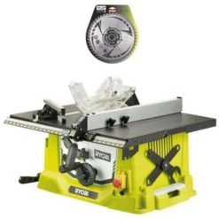 Pack RYOBI Scie Sur Table électrique 1800W 254mm RTS1800-G - Lame Carbure Pour Scie à Coupe D'onglets 254mm SB254T48A1