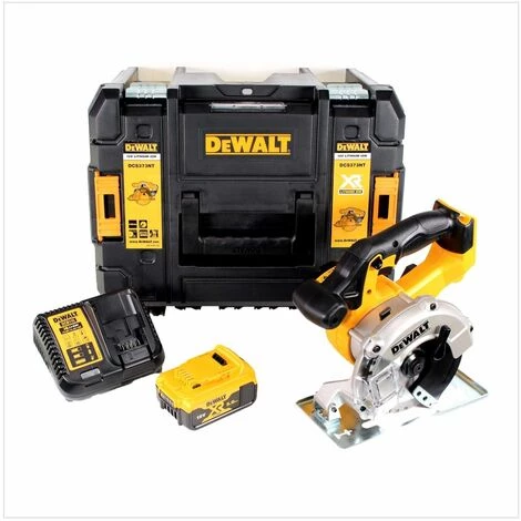 Dewalt DCS 373 P1 Scie Circulaire Sans Fil Métal 18V Li-Ion + Coffret De Transport TSTAK + Lame De Scie 140mm + 1 X Batterie DCB 184 5,0 Ah + Chargeur DCB 115 2 Dewalt DCS 373 P1 Scie Circulaire Sans Fil Métal 18V Li-Ion + Coffret De Transport TSTAK + Lame De Scie 140mm + 1 X Batterie DCB 184 5,0 Ah + Chargeur DCB 115 – Image 2