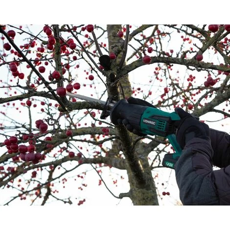 VONROC Scie Sabre Sans Fil VPower 20V. 1 Batterie 2.0Ah, Chargeur Rapide Et 3 Lames De Scie (fabriquée En Allemagne) Pour Bois Et Métal 2 VONROC Scie Sabre Sans Fil VPower 20V. 1 Batterie 2.0Ah, Chargeur Rapide Et 3 Lames De Scie (fabriquée En Allemagne) Pour Bois Et Métal – Image 2