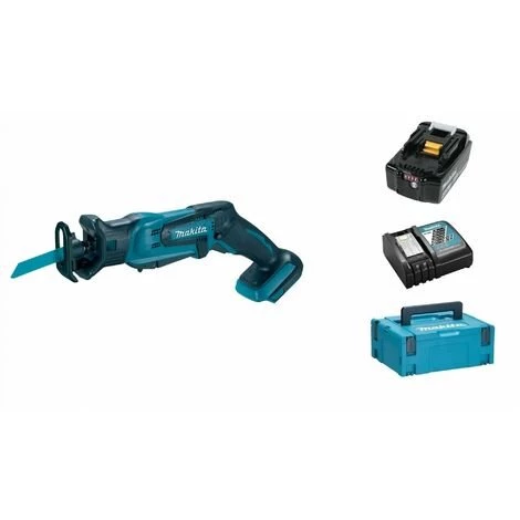 Makita DJR183RM1J Scie Sabre à Batteries 18V Li-Ion Set (1x Batterie 4,0Ah) Dans MAKPAC - Changement Rapide 1 Makita DJR183RM1J Scie Sabre à Batteries 18V Li-Ion Set (1x Batterie 4,0Ah) Dans MAKPAC - Changement Rapide