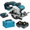 Makita DSS501RTJ Scie Circulaire à Batteries 18V Li-Ion Set (2x Batteries 5.0Ah) Dans MAKPAC - 136mm