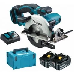 Makita DSS501RTJ Scie Circulaire à Batteries 18V Li-Ion Set (2x Batteries 5.0Ah) Dans MAKPAC - 136mm
