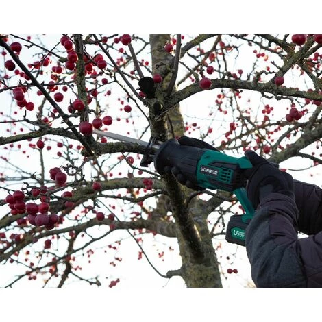 VONROC Scie Sabre Sans Fil VPower 20V. 1 Batterie 4.0Ah, Chargeur Rapide Et 2 Lames De Scie (fabriquée En Allemagne) Inclus 2 VONROC Scie Sabre Sans Fil VPower 20V. 1 Batterie 4.0Ah, Chargeur Rapide Et 2 Lames De Scie (fabriquée En Allemagne) Inclus – Image 2