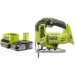 Pack RYOBI Scie Sauteuse Pendulaire 18V OnePlus R18JS-0 - 1 Batterie 2.5Ah - 1 Chargeur Rapide RC18120-125