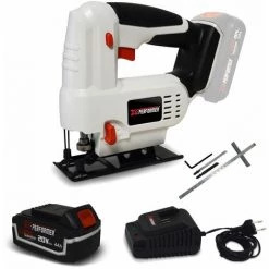 Scie Sauteuse Pendulaire à Batterie 20V - X-Performer XPJS20LI - Incli. 0-45° - Bois-Acier + Batterie 4 Ah Et Chargeur