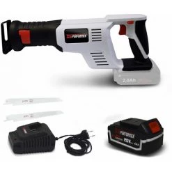 Scie Sabre à Batterie 20V X-Performer XPRS20LI + Batterie 4 Ah + Chargeur + 2 Lames Bois-Métal à Changement Rapide