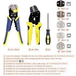 KINGSO 1Set Professionnel Multitool Wire Crimpers Engineering Cliquet Pince à Sertir Pince à Dénuder Outil De Sertissage Cordon Extrémité Kit De Bornes Hasaki -Scie électrique portative Soldes 20046365 4