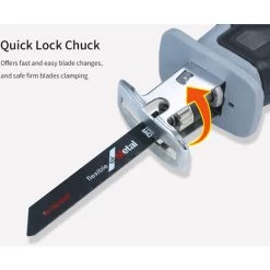 ASUPERMALL Electrique Sans Fil 36Vf Scie Alternative Li-Ion Chargeur Rapide Scie Alternative Pour Bois En Metal De Coupe A Vitesse Variable Et Sans Outil Lame Change 21V Taux De Tension 1 Batterie -Scie électrique portative Soldes 20277230 3