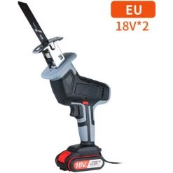 ASUPERMALL Electrique Sans Fil 18V Scie Alternative Li-Ion Chargeur Rapide Scie Alternative Pour Bois En Metal De Coupe A Vitesse Variable Et Sans Outil Lame Change 2 Batterie