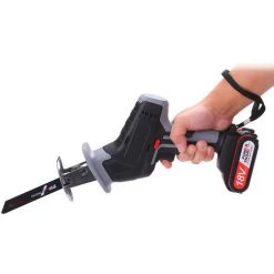 ASUPERMALL Electrique Sans Fil 18V Scie Alternative Li-Ion Chargeur Rapide Scie Alternative Pour Bois En Metal De Coupe A Vitesse Variable Et Sans Outil Lame Change 2 Batterie -Scie électrique portative Soldes 20277231 4