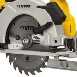 VITO PRO-POWER Scie Circulaire Sans Fil 20V Lithium Ion VITO EGO LI + 2 Batteries 2AH + Chargeur Rapide -Scie électrique portative Soldes 22773682 3