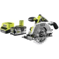 Pack RYOBI Scie Circulaire 18V OnePlus R18CS-0 - 1 Batterie 5.0Ah - 1 Chargeur Rapide 2.0Ah RC18120-150