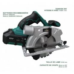 Scie Circulaire 20V Sans Fil Silex® (sans Batterie Et Chargeur)