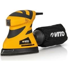 VITO PRO-POWER Ponceuse 2en1 KIT VITOPropower Multibases Triangle Et Carrée Collecteur Poussières + Abrasifs