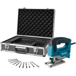 Makita JV0600X1 - Scie Sauteuse Li-Ion 230V En Coffret Inc. Set De Lames Descie- 650W - Poignée En D