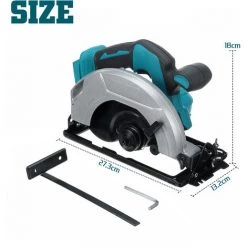 MANTA Scie Circulaire électrique Sans Fil 180mm 18V Bleu Sans Batterie -Scie électrique portative Soldes 24302130 3