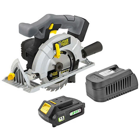 FARTOOLS Scie Circulaire D. 165 X Al. 20 Mm 0 à 45° Sans Fil KIT XF-CIRCULAR - 18 V 1,5 Ah Avec Chargeur 1 FARTOOLS Scie Circulaire D. 165 X Al. 20 Mm 0 à 45° Sans Fil KIT XF-CIRCULAR - 18 V 1,5 Ah Avec Chargeur