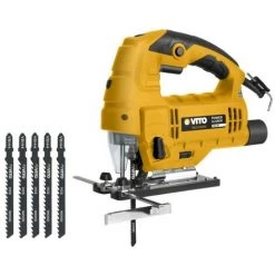VITO PRO-POWER Scie Sauteuse LASER LED 750W VITOPropower + 5 Lames BOIS 9 Vitesses Guidage 45° Protection Lame