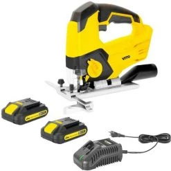 VITO PRO-POWER Scie Sauteuse 20V Lithium Ion VITO EGO LI + 2 Batteries 2.0 Ah + Chargeur Rapide