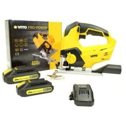 VITO PRO-POWER Scie Sauteuse 20V Lithium Ion VITO EGO LI + 2 Batteries 2.0 Ah + Chargeur Rapide -Scie électrique portative Soldes 26021105 4