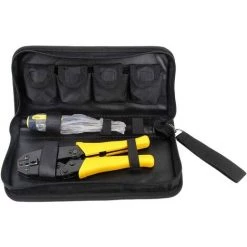 LANGRAY Pince à Sertir Pour Cables - Avec 5 Machoires Interchangeables - Un Tournevis - Pince à Sertir Outil De Sertissage - Un étui De Rangement -Scie électrique portative Soldes 26864205 3