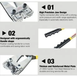 LANGRAY Pince à Sertir Puissant Outil De Sertissage De Borne De Fil 6-50 Mm2 Pince Multifonctionnel Avec Poingnée Antidérapant Pour électricien Bricolage -Scie électrique portative Soldes 26864240 5