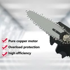 HAPPYSHOPPING Petite Scie Electrique Rechargeable, Mini Scie A Chaine Electrique Pour L'exploitation Forestiere De Jardin, Expediee Sans Batterie -Scie électrique portative Soldes 27332306 3