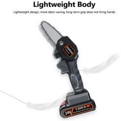 HAPPYSHOPPING Petite Scie Electrique Rechargeable, Mini Scie A Chaine Electrique Pour L'exploitation Forestiere De Jardin, Expediee Sans Batterie -Scie électrique portative Soldes 27332306 4