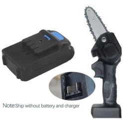 HAPPYSHOPPING Petite Scie Electrique Rechargeable, Mini Scie A Chaine Electrique Pour L'exploitation Forestiere De Jardin, Expediee Sans Batterie -Scie électrique portative Soldes 27332306 5