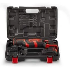 Scie Sabre Sans Fil TEENO,20V Scie Sabre à Batterie, Scie Egoîne Electrique Sans Fil, 5×Lames De Scie, Avec 3Ah Batteries,Boite En Plastique - Rouge -Scie électrique portative Soldes 27775187 4