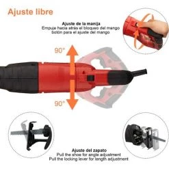 Scie Sabre 850W TEENO,2 Lames Fournies - Rouge -Scie électrique portative Soldes 27793861 3