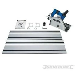 SILVERLINE Scie Circulaire Plongeante Avec Rail De Guidage 1 200 W, 1 200 W -Scie électrique portative Soldes 28082124 3