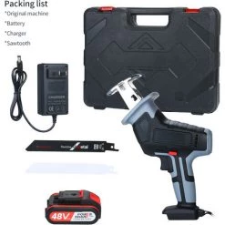 HAPPYSHOPPING Scie Alternative Au Lithium Sans Fil Standard Europeenne Scie Sabre Scie Portable Enregistrement 48VF ​​une Electriciteune Charge 10 Pieces / Boite -Scie électrique portative Soldes 28146825 4