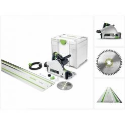 Festool TS 55 REBQ-PLUS-FS Scie Plongeante 1200 W 160 Mm + Rail De Guidage ( 576007 ) - Successeur Du 561580