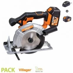 Scie Circulaire Sans Fil 18V 165 Mm Avec Batterie Et Chargeur Fuse VLN 1620 Villager - Orange