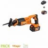 Scie Sabre Sans Fil 18V Coupe 15 Cm Avec Batterie Et Chargeur Fuse VLN 1520 Villager - Orange
